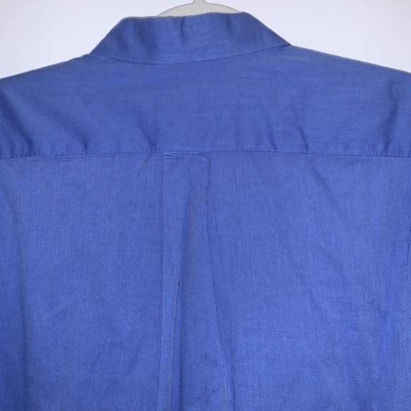 HUGO Boss Big & Tall Blue Long Sleeve Button Down Cotton Dress Shirt size 41/16 - Picture 6 of 13